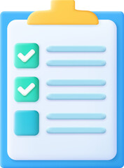 Clipboard and check marks