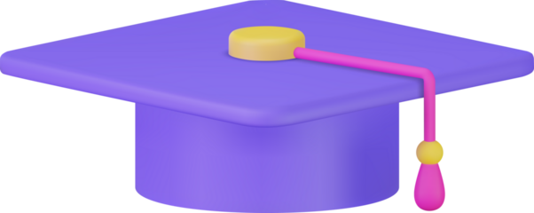 3d Graduation cap icon.
