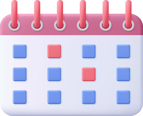 3d Calendar assignment icon