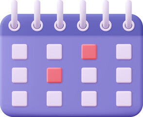 3d Calendar assignment icon
