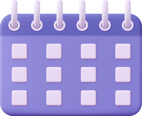 3d Calendar assignment icon