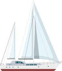 Yacht sailboat or sailing ship,