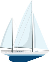 Yacht sailboat or sailing ship,
