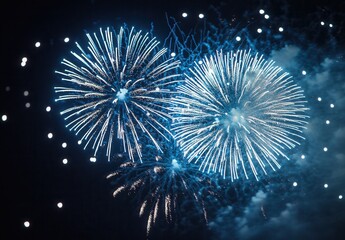 Fototapeta premium fireworks on the night sky