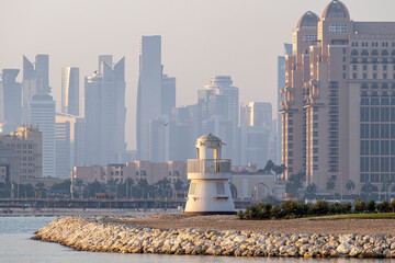 Doha, Qatar - October 24, 2025: Sea side of Katara cultural village Doha Qatar
