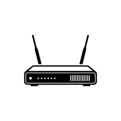 Router icon on a transparent background with a modern design