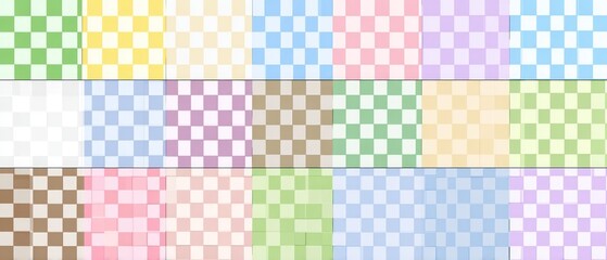Collection of pastel-colored checkerboard patterns.