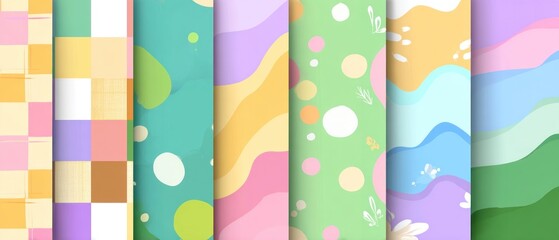 Collection of colorful, abstract patterns.