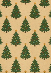 Festive Christmas tree pattern