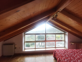 large bright window in a house