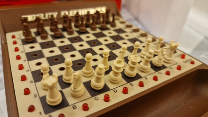 electronic chess game from the 80s