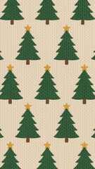 Obraz premium Festive evergreen trees pattern mobile wallpaper