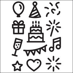 People and teamwork line icons collection. icon set in a flat design. Thin outline icons pack. Vector illustration EPS10, black and white coloring pages.