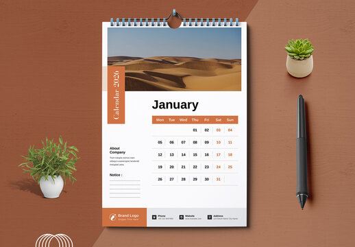 Clean Calendar Template