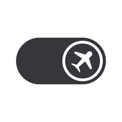 Isolated icon showing activate airplane mode, used to indicate restricted phone signal usage in specific safety-sensitive or controlled areas.