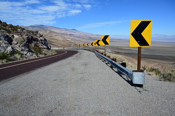 Trona Wild Rose Road, a mountainous road. 