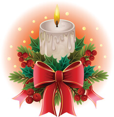 candle light holy night christmas decoration
