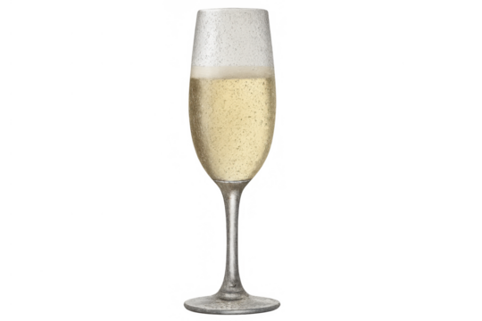 Champagne flute filled with sparkling wine, celebrating parties, events, and new year toasts