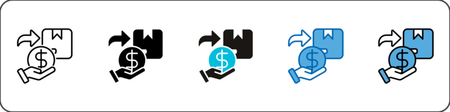 Spending Icon Pack Multistyle Editable Stroke