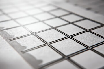 Blank grid template ready for design or planning on textured paper surface