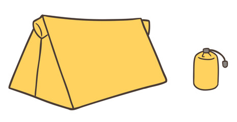 緊急時のシェルター、登山用ツェルトと収納袋