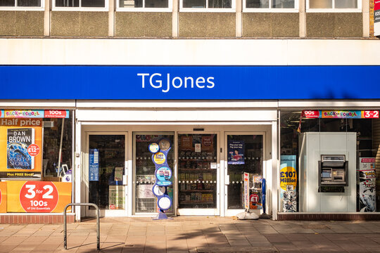 LONDON-  TG Jones - new name for the former high street retail stores of WHSmith.