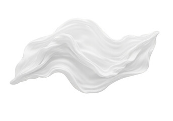 Abstract white swirl isolated on white background