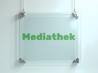Mediathek Online Media Library Concept Banner for Streaming and Digital Content Access