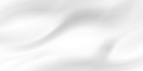 Fototapeta premium Dot white gray wave light technology texture background. Abstract big data digital concept. 3d rendering.