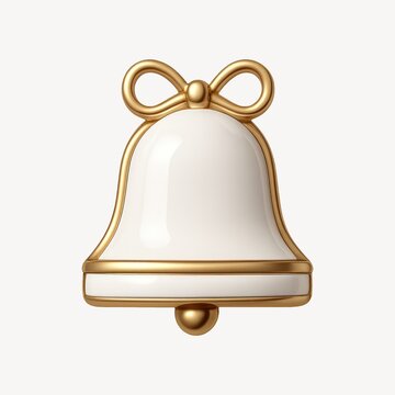 Elegant gold and white bell