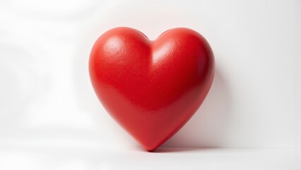 Obraz premium red heart on white background