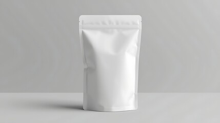 chips, snacks, candy , A white empty snack bag for food packaging , Blank white food pouch