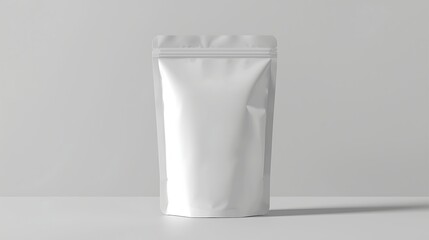 chips, snacks, candy , A white empty snack bag for food packaging , Blank white food pouch