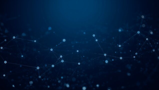 a network of connected dots representing technological advancement and data processing 