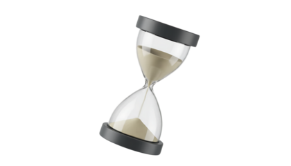 Transparent Hourglass Timer Clipart - Sand Clock Icon for Time Management & Waiting