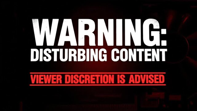 Displaying Warning Message About Disturbing Content Viewer Discretion Is Advised