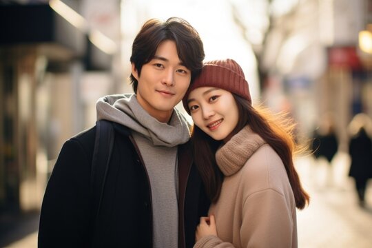 Korea Couple portrait street adult.