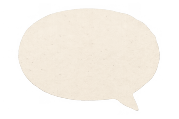 White textured speech bubble icon representing communication, conversation, or a comment. Useful for digital design and social media concepts