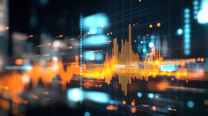 Colorful and immersive financial data visualization showcasing real time market trends economic analytics and advanced trading insights powered by innovative technology