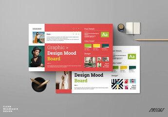 Graphic Design Mood Board Template