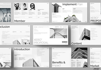 Minimalistic Business Proposal Presentation Template Design