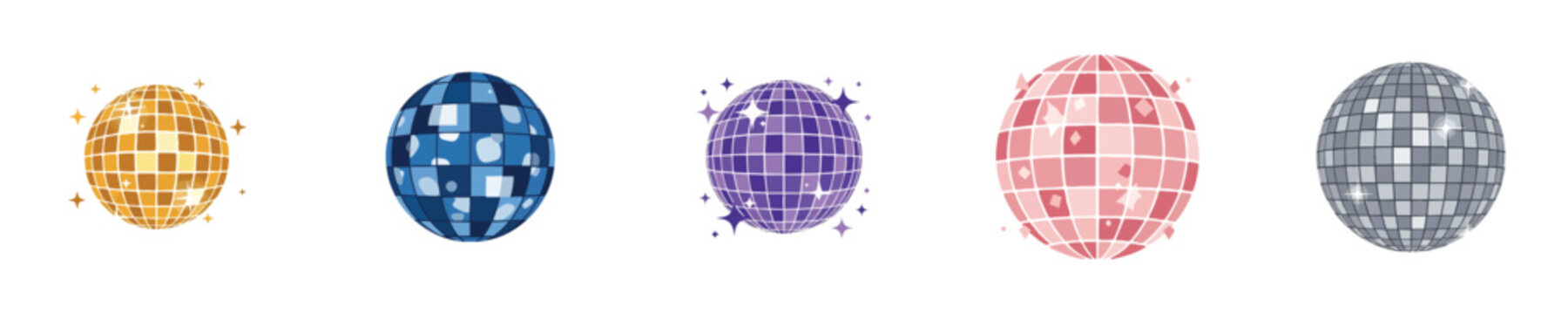 Disco Ball Vector Glitter Sphere Party Dance Mirror Illustration