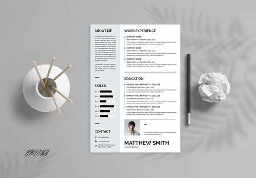 Contemporary Resume and Cover Letter Layout