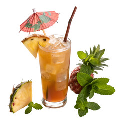 Mai Tai cocktail isolated or white background