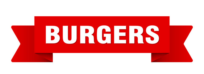 burgers ribbon isolated on transparent background. burgers ribbon