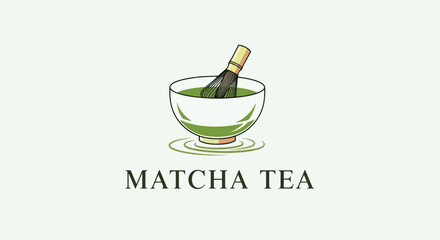 Traditional Matcha Tea Preparation with Bamboo Whisk.