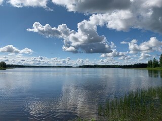 lake and clouds