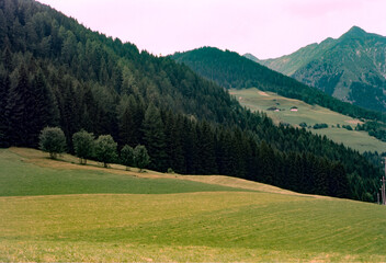 Mountain landscape in Val Sarentina, Bolzano province, Italy, at summer