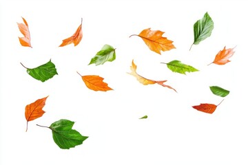 Obraz premium Colorful autumn leaves scattered beautifully.