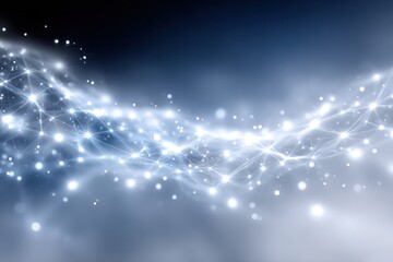 Luminous Serenity: A delicate dance of light in a gradient space, representing concepts like connectivity, data flow, and the ethereal beauty of innovation. 